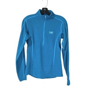Arc'teryx Women's Delta LT Zip Neck Fleece Pullover Medium Teal Blue